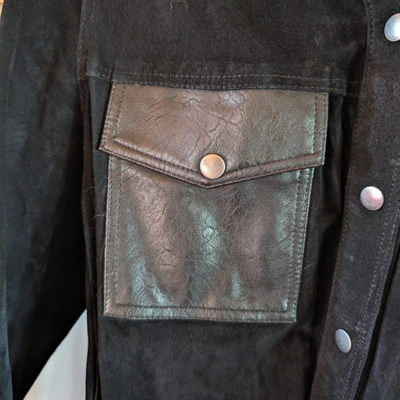 FOREVER 21 Real Leather Bomber Jacket Size M - Picture 3 of 5